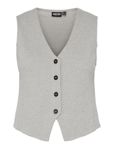 PIECES Damen Pcpepper Vest Bc Anzugweste , Silver Gray ,M PIECES Damen Pcpepper Vest Bc Anzugweste , Silver Gray ,M von PIECES