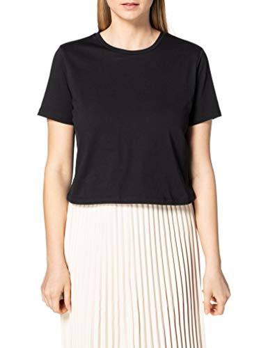 PIECES Damen Pcrina Ss Crop Top Noos Bc, Schwarz, M von PIECES