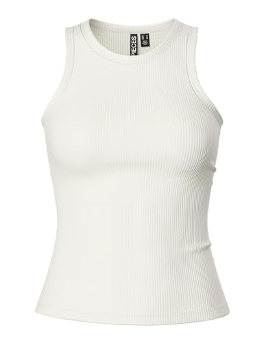 PIECES Damen Pcruka Boxer Tank Top Noos Bc, Cloud Dancer,XL von PIECES