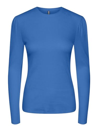 PIECES Damen Pcruka Ls Puff Top Noos Bc, Marina, XS von PIECES