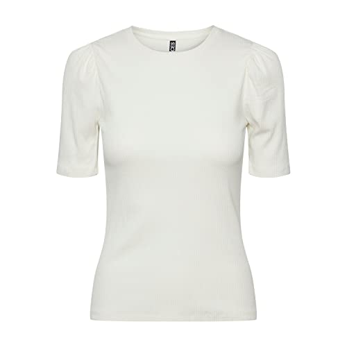 PIECES Damen Pcruka Ss Puff Top Noos, Cloud Dancer, M PIECES Damen Pcruka Ss Puff Top Noos, Cloud Dancer, M von PIECES