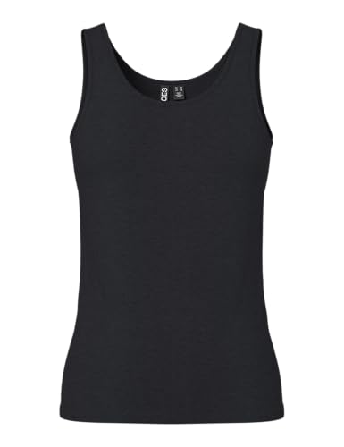 PIECES Damen Pcsirene Tank Noos Top, Schwarz,L von PIECES