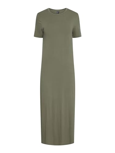 PIECES Damen PCSOFIA Maxi T-Shirt Dress NOOS BC Maxikleid, 17146344,Deep Lichen Green,XS von PIECES