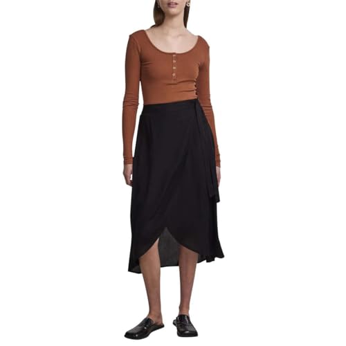 PIECES Damen Pctala Wrap Skirt Noos Bc, Schwarz, L von PIECES