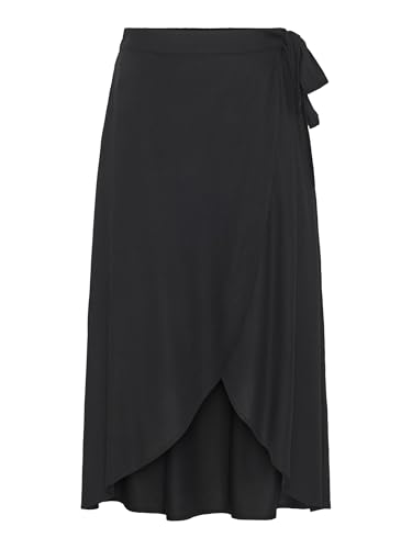 PIECES Damen Pctala Wrap Skirt Noos Bc, Schwarz, XL von PIECES