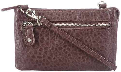 PIECES DAGNA Cross Over Bag 17051603, Damen Umhängetaschen, Rot (Wine Red), 20x12x4 cm (B x H x T) von PIECES