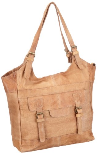 PIECES DANA LEATHER BAG AU11 17033466, Damen Henkeltaschen, Beige (NATURE), 30 * 30 * 30 cm (B x H x T) von PIECES