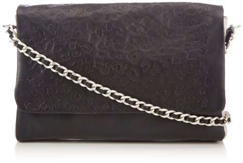 PIECES DICLE Leather Bag 17052123 Damen Umhängetaschen 32x20x7 cm (B x H x T), Schwarz (Black) von PIECES