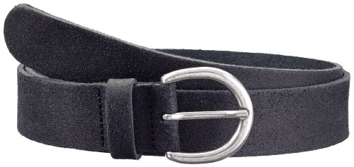 PIECES Damen Gürtel LONDON LEATHER JEANS BELT SUPPLY, Einfarbig, Gr. 95, Schwarz (BLACK.) von PIECES
