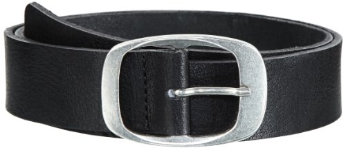 PIECES Damen Gürtel NUANSA LEATHER JEANS BELT SUPPLY, Einfarbig, Gr. 90, Schwarz (BLACK.) von PIECES