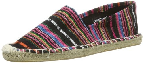 PIECES Damen HAISHA Espadrillos Espadrilles, Schwarz (Black TRIBAL C-N10) von PIECES