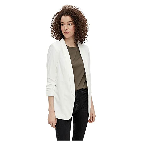 PIECES Damen Pcboss Noos 3/4 Blazer, Cloud Dancer,XXL von PIECES