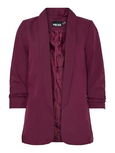 PIECES Damen Pcboss Noos 3/4 Blazer, Grape Wine,XL PIECES Damen Pcboss Noos 3/4 Blazer, Grape Wine,XL von PIECES