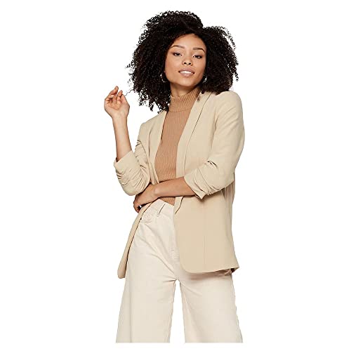 PIECES Damen Pcboss Noos 3/4 Blazer, White Pepper,XXL von PIECES