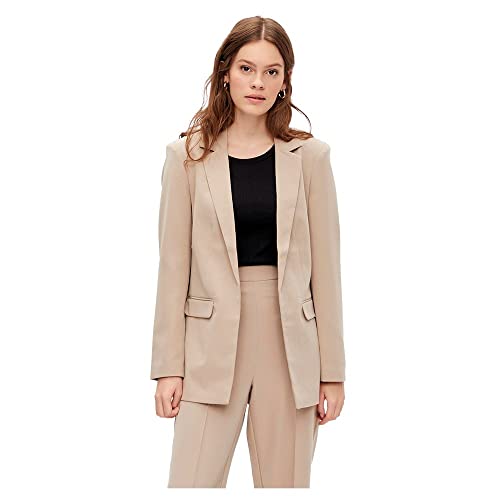 PIECES Blazer Damen, Silver Mink,L von PIECES