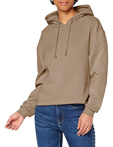 PIECES Damen PCCHILLI LS Hoodie NOOS BC 17113437, Silver Mink, S von PIECES