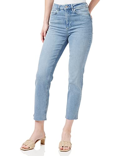 PIECES Damen Pcdelly Straight Hw Cr Lb124-ba Noos Bc, Light Blue Denim, XS von PIECES