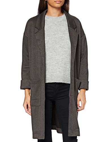 PIECES Damen Pcdorita 3/4 Coatigan Noos Mantel, Dark Grey Melange, XS EU von PIECES