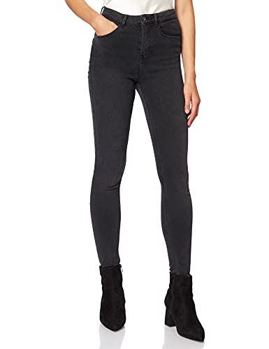 PIECES Damen Pchighfive Flex Dg283 Skn Noos Bc Jeans, Dark Grey Denim, XS EU von PIECES