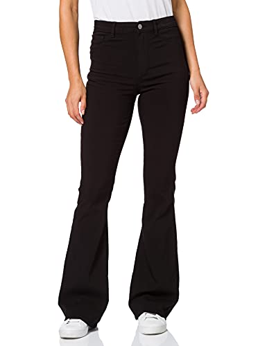 PIECES Damen Pchighskin uitlopende broek BLC Noos Bc Freizeithose, Schwarz, L EU von PIECES