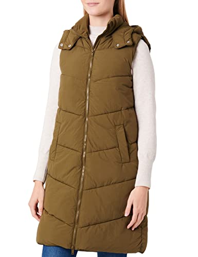 PIECES Damen Pcjamilla Long Puffer Vest Noos Bc, Dark Olive, S von PIECES