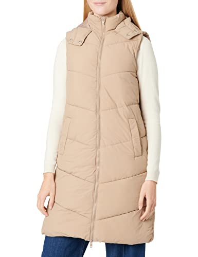 PIECES Damen Pcjamilla Long Puffer Vest Noos Bc, Silver Mink, L von PIECES