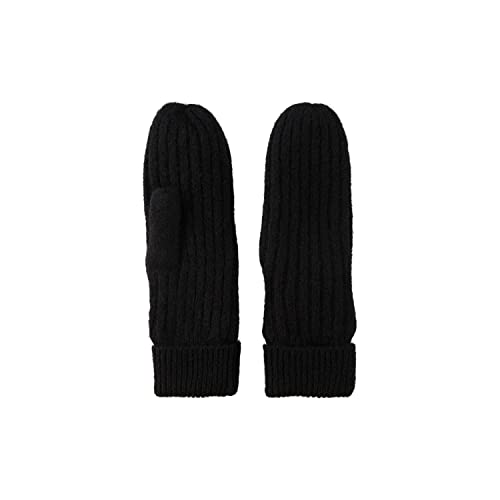 PIECES Damen Pcjeslin Wool Mittens Noos Bc, Schwarz, Einheitsgröße von PIECES