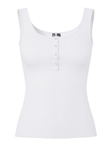 PIECES Damen Pckitte Tank Noos Top, Bright White, XS EU von PIECES