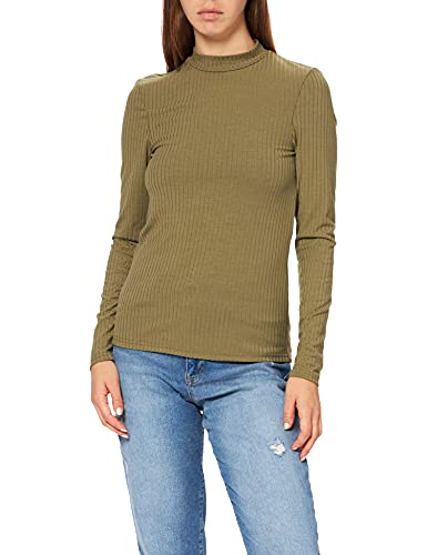 PIECES Damen Pckylie T-Neck Top Noos Pullover, Deep Lichen Green, M EU von PIECES