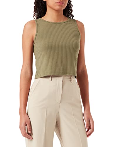 PIECES Damen Pckylie Sl Crop Noos Top, Deep Lichen Green, XS EU von PIECES