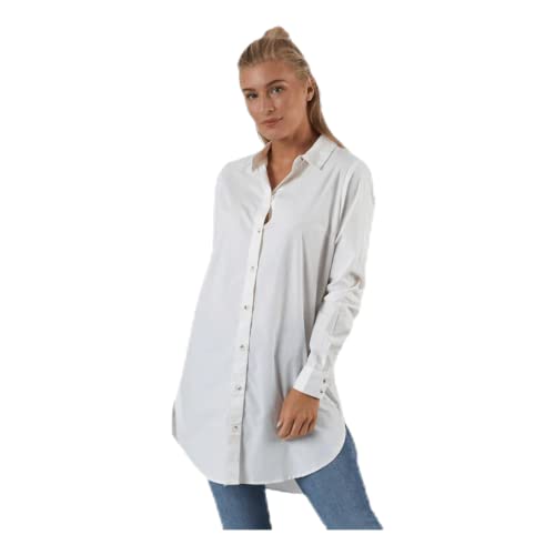 PIECES Damen Pcnoma Ls Long Shirt Noos Bc, Cloud Dancer, XS von PIECES