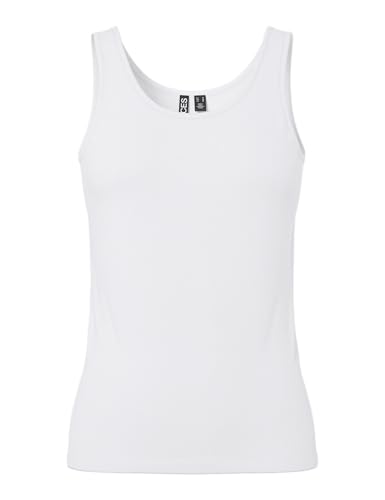 PIECES Damen Pcsirene Tank Noos Top, Bright White,L von PIECES