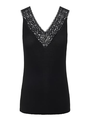 PIECES Damen Pcsiri Sl Top Noos, Schwarz, M PIECES Damen Pcsiri Sl Top Noos, Schwarz, M von PIECES