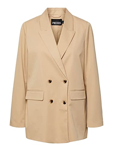 Pieces Damen PCTHELMA LS Oversize NOOS Blazer, Irish Cream, L von PIECES