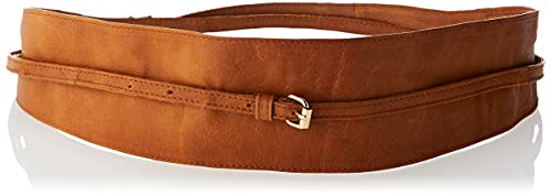 PIECES Damen Pcvibs New Leather Tie Waist Belt Noos, Cognac, 75 von PIECES