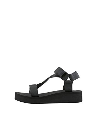 PIECES Damen Psaiko Sandal, Schwarz, 36 EU von PIECES