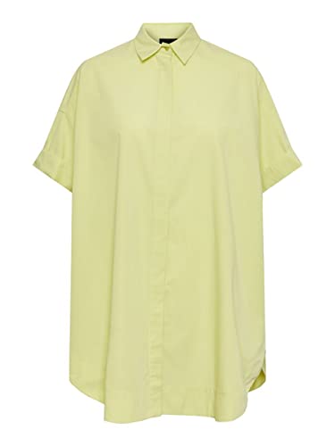 PIECES Damen Pcallu Ss Oversized Shirt D2d, Daiquiri Green, S von PIECES