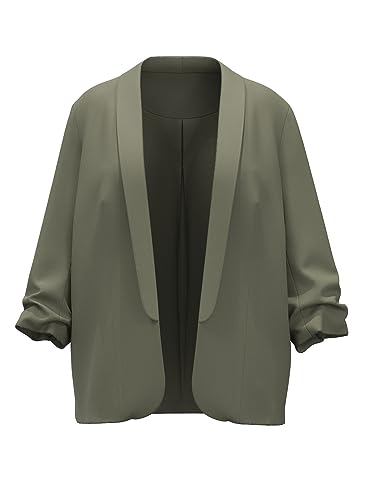PIECES Damen Pcbosella 3/4 Blazer Noos Qx, Deep Lichen Green, 46 Große Größen von PIECES