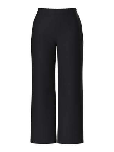 PIECES Damen Pcbossy Hw Wide Plain Pant Noos, Schwarz, XXL / 30L von PIECES