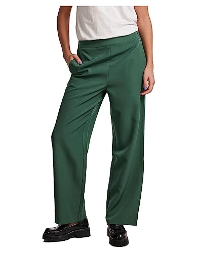 PIECES Damen Pcbossy Hw Wide Plain Pant Noos, Trekking Green, XXL / 32L von PIECES
