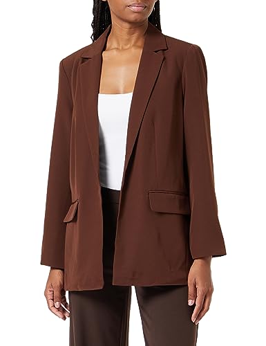 PIECES Damen Pcbossy Ls Loose Blazer Noos Qx, Chicory Coffee, 46 Große Größen von PIECES