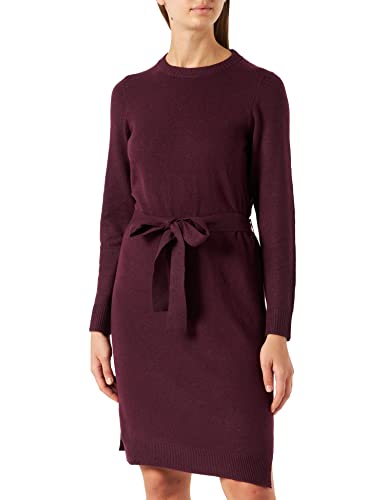 PIECES Damen Pccava O-Neck Knit Dress Noos Bc Kleid, Grape Wine, L EU von PIECES