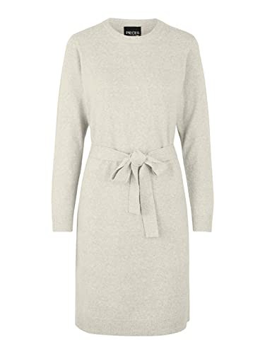 PIECES Damen Pccava O-Neck Knit Dress Noos Bc Kleid, Whitecap Gray, M EU von PIECES