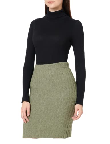 PIECES Damen Pccava Rib Hw Knit Skirt Noos Bc, Deep Lichen Green, XS von PIECES