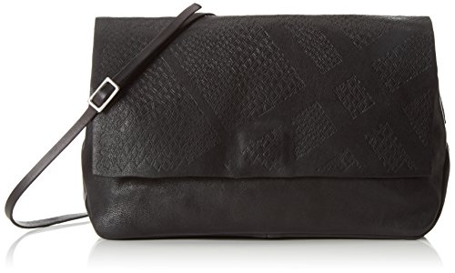 PIECES Damen Pcdiane Leather Cross Body Schultertasche Schwarz (Black/Checks Snake) von PIECES