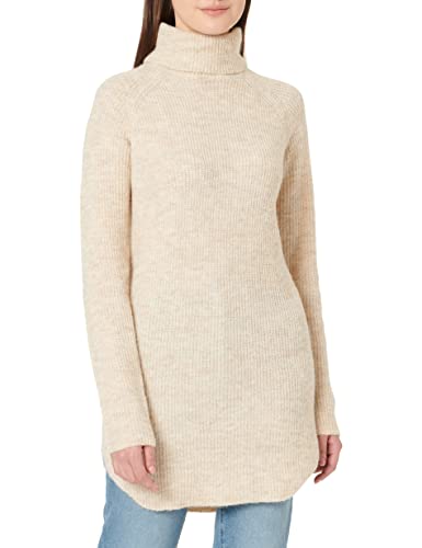 PIECES Damen PCELLEN LS Long Knit NOOS BC 17098263, White Pepper, M von PIECES