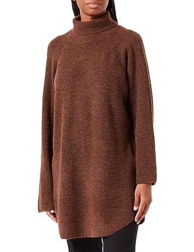 PIECES Damen Pcellen Ls Long Knit Noos Bc Qx, Chicory Coffee, 46-48 Große Größen von PIECES