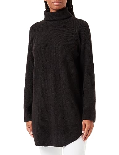 PIECES Damen Pcellen Ls Long Knit Noos Bc Qx, Schwarz, 42-44 Große Größen von PIECES