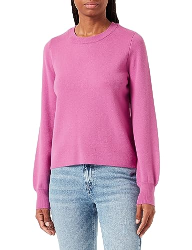 PIECES Damen Pcjenna Ls O-Neck Knit Noos Bc, Radiant Orchid, L von PIECES