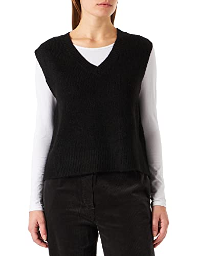 PIECES Damen Pcjennifer V-Neck Knit Vest Noos Bc Pullunder, Schwarz, L EU von PIECES